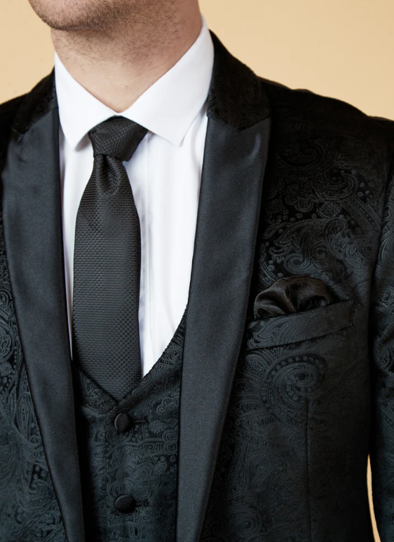 Mens black sale jacquard blazer