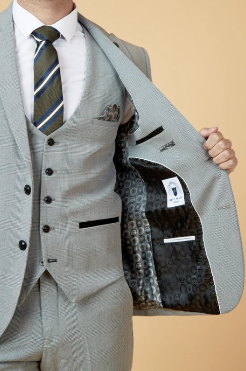 Marc Darcy- Bromley Silver Grey Check Blazer