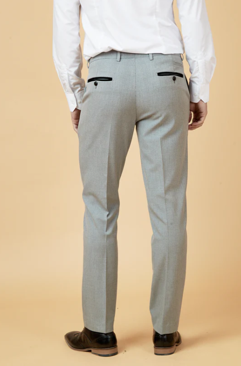 Marc Darcy- Bromley Silver Grey Check Trouser