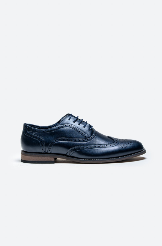 House of Cavani- Clark Navy Brogue Shoes