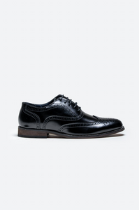 House of Cavani- Clark Black Brogue Shoes