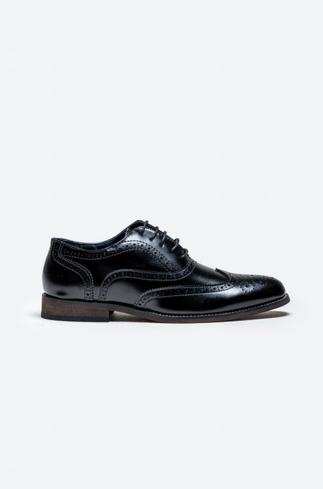 House of Cavani- Clark Black Brogue Shoes