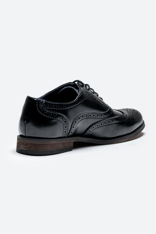 House of Cavani- Clark Black Brogue Shoes