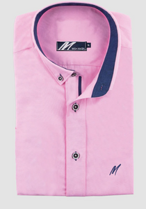 Mish Mash- Pink Regular Fit Summit Oxford Short Sleeve Shirt