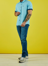 Mish Mash- Turquoise Regular Fit Summit Oxford Short Sleeve Shirt