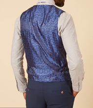 Marc Darcy- Max Royal Blue Waistcoat With Contrast Buttons