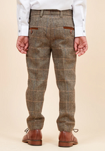 Marc Darcy- Childrens Ted Tan Check Tweed Three Piece Suit