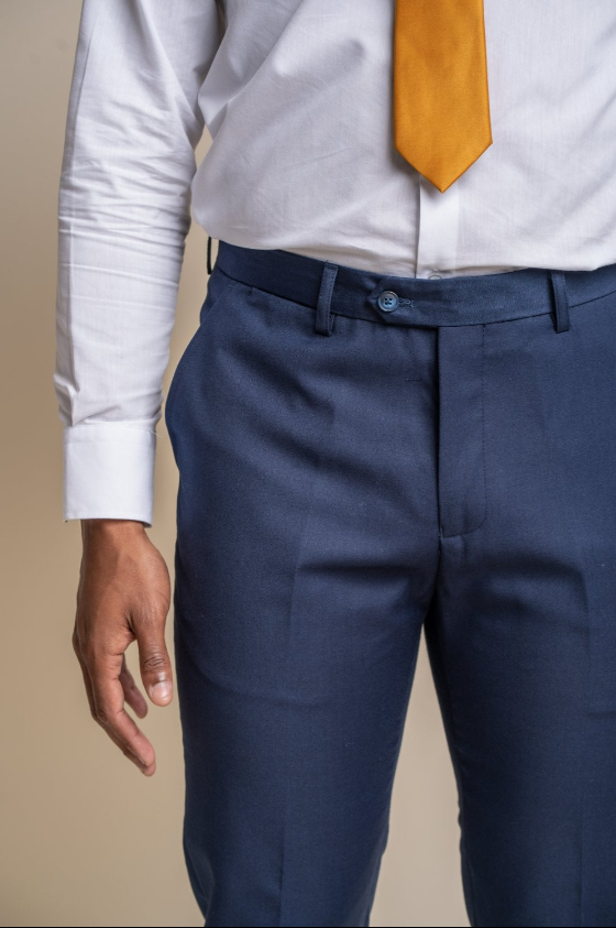 House of Cavani- Jefferson Navy Slim Fit Trouser