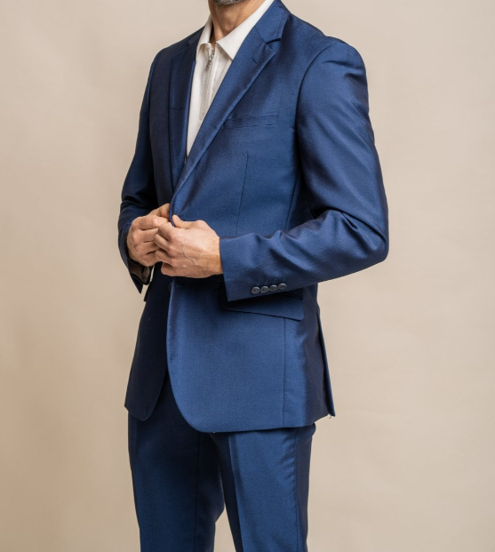 House of Cavani- Ford Blue Slim Fit Blazer