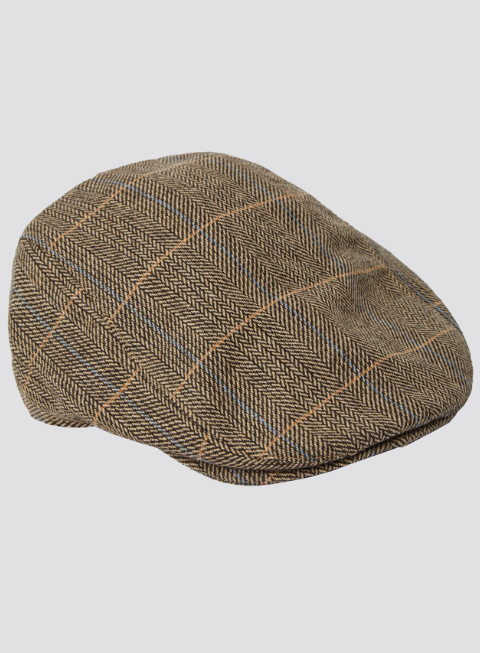 House of Cavani- Albert Brown Tweed Check Flat Cap