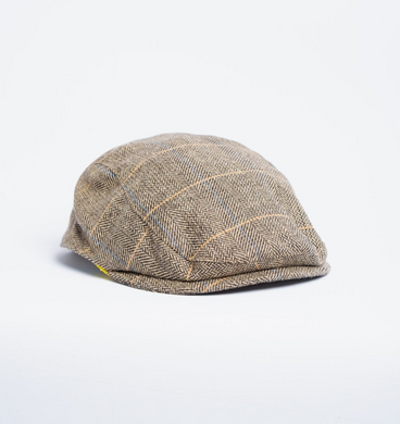 House of Cavani- Albert Brown Tweed Check Flat Cap