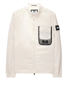 Weekend Offender- Latmun Mesh Pocket Over-Shirt Winter White