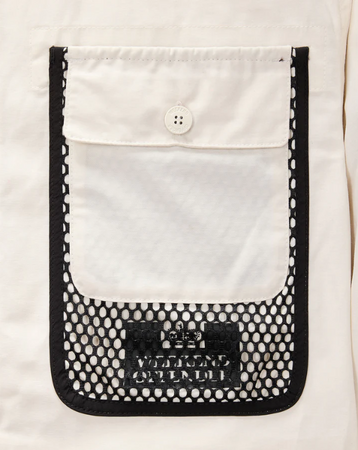 Weekend Offender- Latmun Mesh Pocket Over-Shirt Winter White