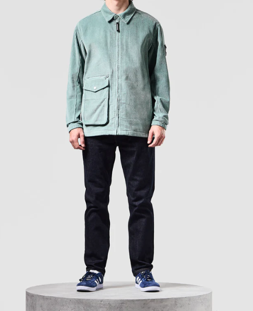 Weekend Offender- Vinnie Cord Over-Shirt Mint Tea