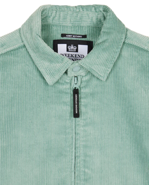 Weekend Offender- Vinnie Cord Over-Shirt Mint Tea