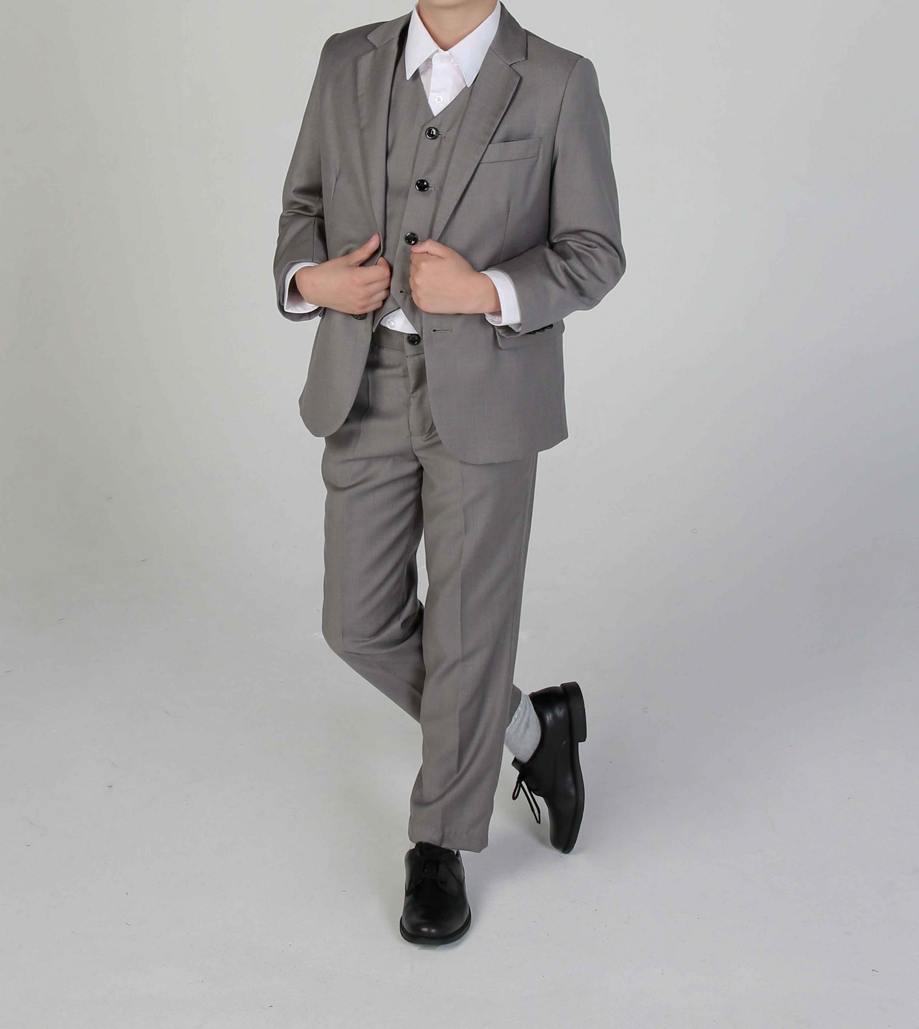 Device- Boys Charles Grey Three Piece Suit