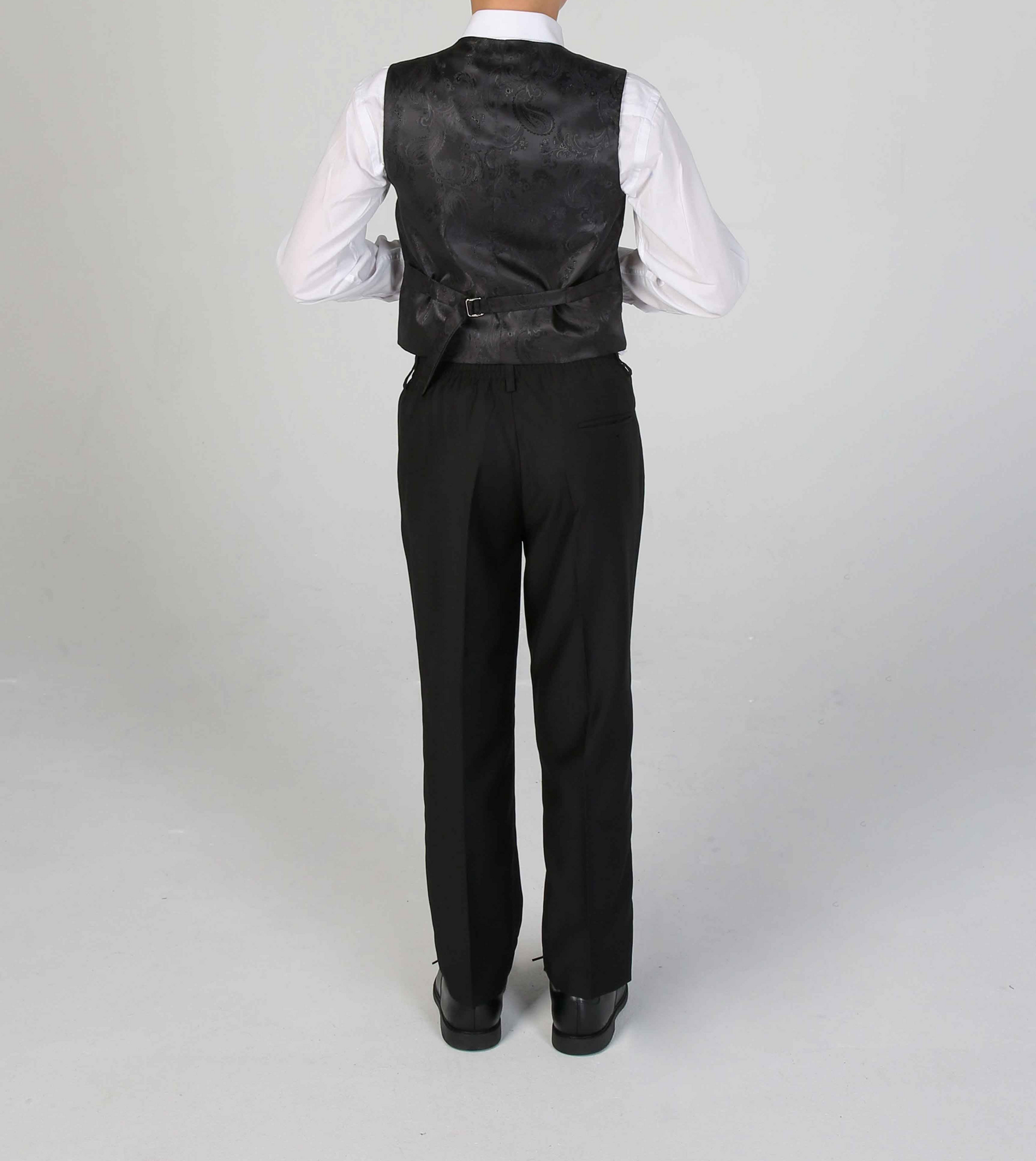 Device- Boys Parker Black Three Piece Suit