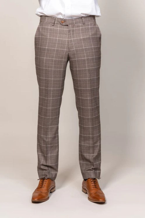 Marc Darcy- Ray Tan Check Trouser