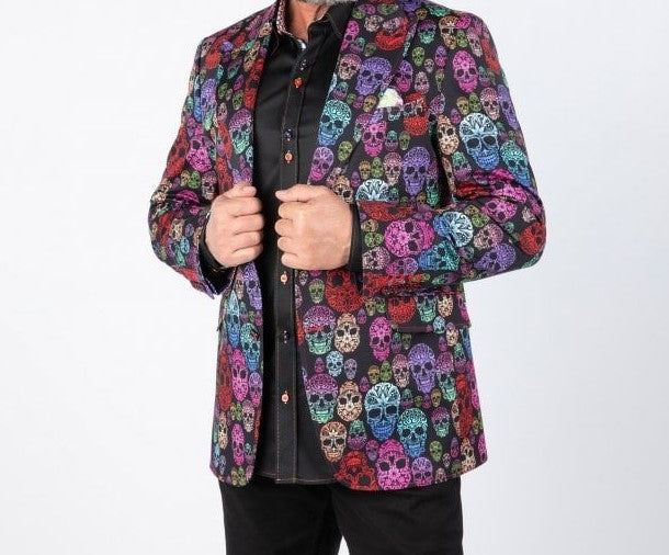 Mens deals skull blazer