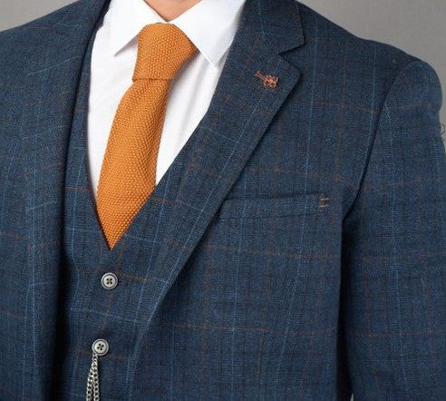 House of Cavani- Cody Blue Check Blazer