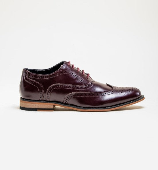 House of Cavani- Oxford Wine Brogue Shoes