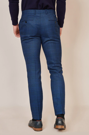 Marc Darcy- Jerry Blue Check Trouser